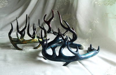 漆髹玻璃鋼鹿角擺件。歷時五個月。喜歡可以留言|工藝品設計|手工藝|慧質蘭心 - 原創設計作品 